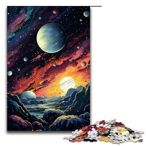 1000 teiliges Puzzle Farbplaneten Landschaftspuzzle Holzpuzzle Lernspiele Heimdekoration 75 x 50 cm 1000 teiliges Puzzle Farbplaneten Landschaftspuzzle Holzpuzzle Lernspiele Heimdekoration 75 x 50 cm von linghhiming