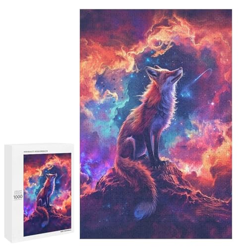 1000 teiliges Puzzle Fuchs für Erwachsene Holzpuzzle anspruchsvolles Spiel (75 x 50 cm) von linghhiming