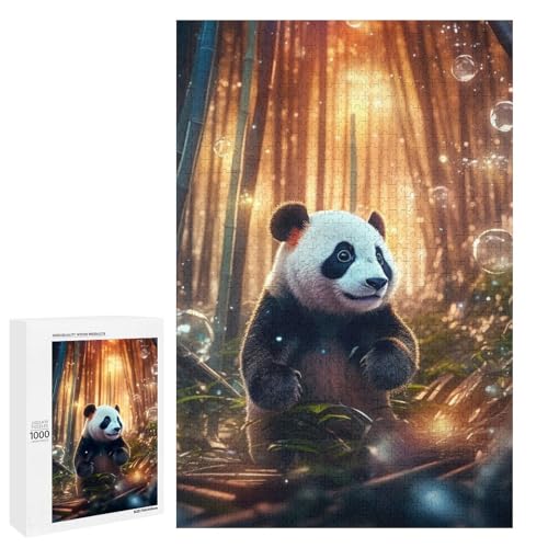 1000 teiliges Puzzle Galaxie Panda für Erwachsene und Kinder Holzpuzzle pädagogisches Spielzeug zum Stressabbau (75 x 50 cm) von linghhiming