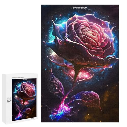 1000 teiliges Puzzle Galaxy Rose für Erwachsene Holzpuzzle anspruchsvolles Spiel (75 x 50 cm) von linghhiming