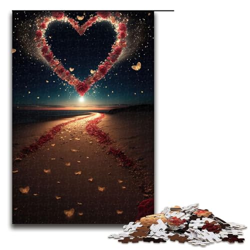 1000 teiliges Puzzle Herz am Strand für Erwachsene Holzpuzzle anspruchsvolles Spiel 75 x 50 cm 1000 teiliges Puzzle Herz am Strand für Erwachsene Holzpuzzle anspruchsvolles Spiel 75 x 50 cm von linghhiming