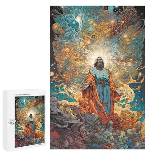 1000 teiliges Puzzle Jesus Christus für Erwachsene Holzpuzzle anspruchsvolles Spiel (75 x 50 cm) von linghhiming