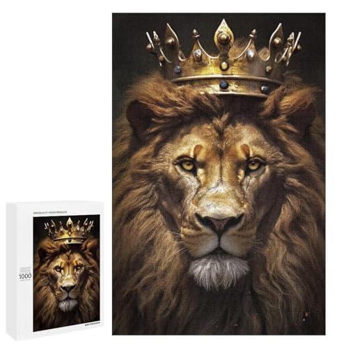 1000 teiliges Puzzle König der Löwen für Erwachsene Holzpuzzle anspruchsvolles Spiel (75 x 50 cm) von linghhiming
