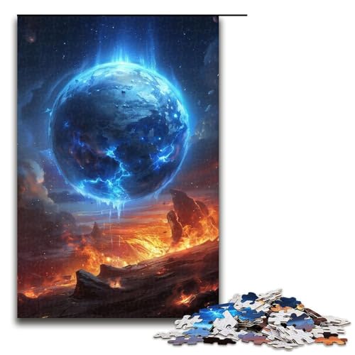 1000-teiliges Puzzle Kunst Fantastische Landschaft Holzpuzzle Lernspiele Heimdekoration 1000 Teile (75 x 50 cm) von linghhiming