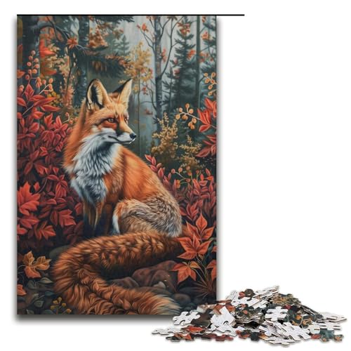1000-teiliges Puzzle Lernspiele Art Fox-Puzzles für Erwachsene Papierpuzzle für Familienspaß und Spieleabende 1000 Teile (38 x 26 cm) von linghhiming