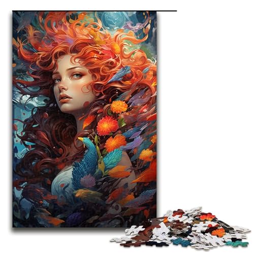 1000 teiliges Puzzle Lernspiele Malerei Fantasiegöttin Puzzles für Erwachsene Holzpuzzle für Familienspaß und Spieleabend 1000 Teile (75 x 50 cm) von linghhiming