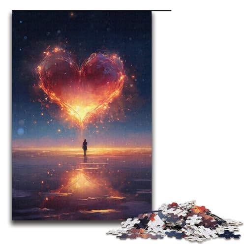 1000 teiliges Puzzle Liebesromanze für Erwachsene und Kinder Papierpuzzle pädagogisches Spielzeug zum Stressabbau Puzzle 1000 Teile (38 x 26 cm) von linghhiming