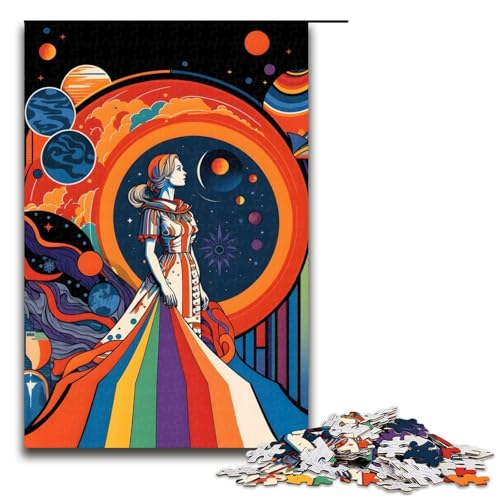 1000 teiliges Puzzle Mädchen im Weltraum für Erwachsene und Kinder Holzpuzzle pädagogisches Spielzeug zum Stressabbau 75 x 50 cm 1000 teiliges Puzzle Mädchen im Weltraum für Erwachsene und Kinder Holzpuzzle pädagogisches Spielzeug zum Stressabbau 75 x 50 cm von linghhiming