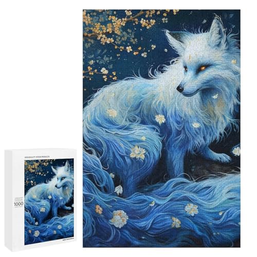 1000 teiliges Puzzle Magic Foxes für Erwachsene Holzpuzzle anspruchsvolles Spiel (75 x 50 cm) von linghhiming