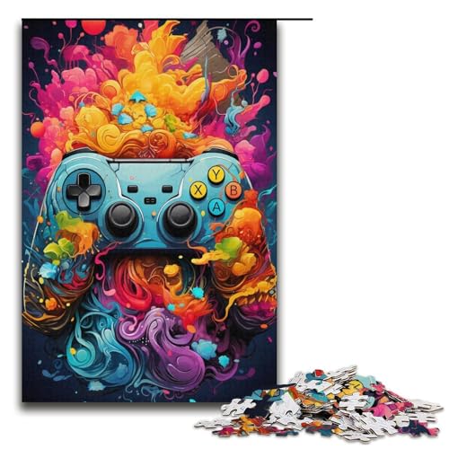 1000 teiliges Puzzle Malen Farbe Gamepad Puzzle für Erwachsene Papierpuzzle Familienspiele 1000 Teile (38 x 26 cm) von linghhiming