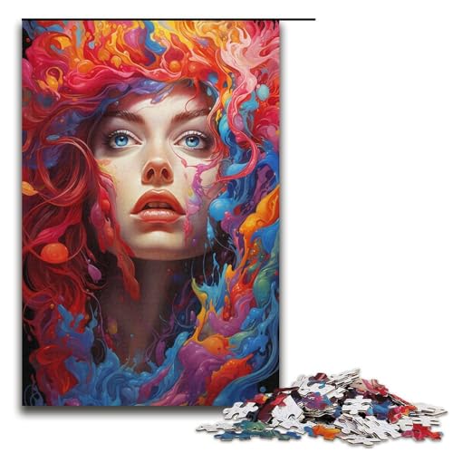 1000 teiliges Puzzle Malen Farbgöttin Puzzle für Erwachsene Papierpuzzle Familienspiele 1000 Teile (38 x 26 cm) von linghhiming