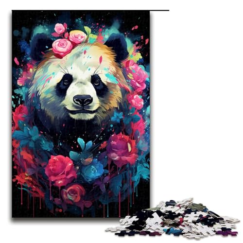 1000 teiliges Puzzle Malerei Bunte Panda Puzzles Holzpuzzles Lernspiele Heimdekoration 1000 PCS (75 x 50 cm) von linghhiming