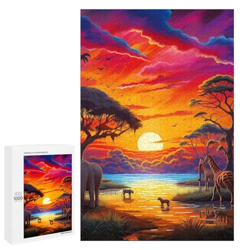 1000 teiliges Puzzle Marvelous River für Erwachsene und Kinder Holzpuzzle pädagogisches Spielzeug zum Stressabbau (75 x 50 cm) von linghhiming
