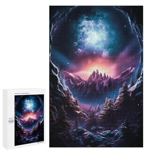 1000 teiliges Puzzle Mountain Madness für Erwachsene und Kinder Holzpuzzle pädagogisches Spielzeug zum Stressabbau (75 x 50 cm) von linghhiming