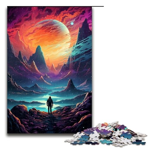 1000 teiliges Puzzle Nachtansicht unter dem Sternenhimmel für Erwachsene unmögliches Puzzle zum Stressabbau für Teenager ab 14 Jahren 1000 Teile (75 x 50 cm) von linghhiming