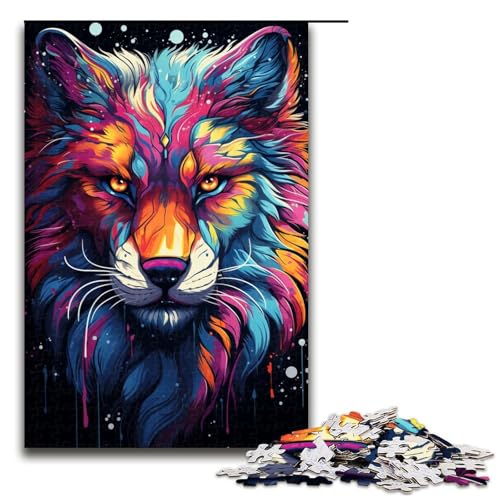 1000 teiliges Puzzle PaintingColorWolfArt Puzzles aus Holz Lernspiele Heimdekoration 1000 Teile (75 x 50 cm) von linghhiming