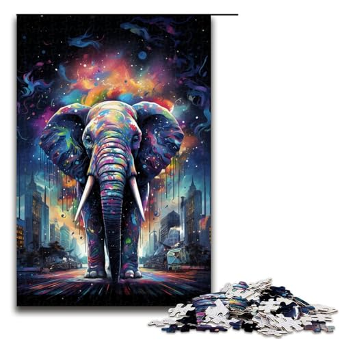 1000 teiliges Puzzle Sternennachtszene Elefanten Puzzle für Erwachsene Holzpuzzle Herausforderndes Spiel 75x50cm 1000 teiliges Puzzle Sternennachtszene Elefanten Puzzle für Erwachsene Holzpuzzle Herausforderndes Spiel 75x50cm von linghhiming