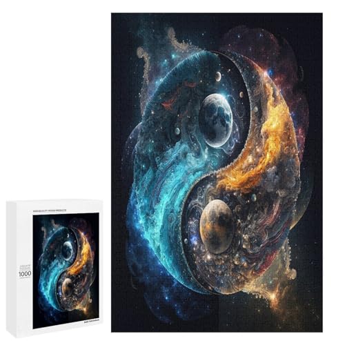 1000 teiliges Puzzle Yin und Yang für Erwachsene und Kinder Holzpuzzle pädagogisches Spielzeug zum Stressabbau (75 x 50 cm) von linghhiming