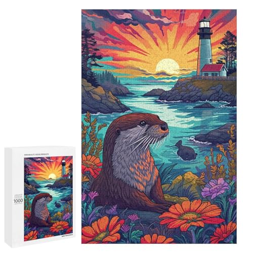 1000 teiliges Puzzle bunter Otter für Erwachsene und Kinder Holzpuzzle pädagogisches Spielzeug zum Stressabbau 75 x 50 cm 1000 teiliges Puzzle bunter Otter für Erwachsene und Kinder Holzpuzzle pädagogisches Spielzeug zum Stressabbau 75 x 50 cm von linghhiming