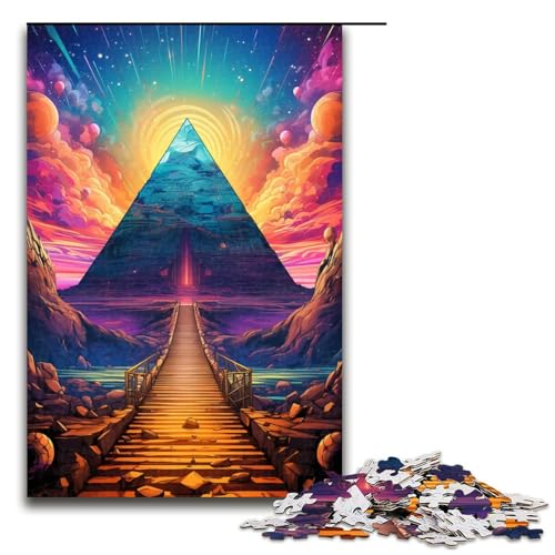 1000 teiliges Puzzle für Erwachsene „Brücke zu den Pyramiden“ praktisches Spiel 75 x 50 cm von linghhiming