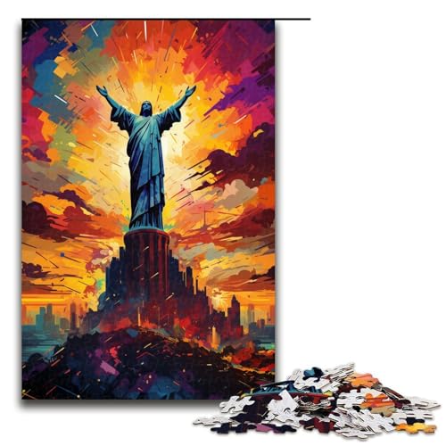 1000 teiliges Puzzle für Erwachsene „Die Psychedelia von Christus dem Erlöser Lernspiel Herausforderung Spielzeug Kunstwerk Geschenk 75 x 50 cm von linghhiming