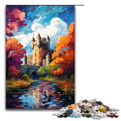 1000 teiliges Puzzle für Erwachsene „Die farbenfrohe Psychedelia von Bunratty Castle Lernspiel Herausforderung Spielzeug Kunstwerk Geschenk 75 x 50 cm von linghhiming