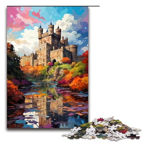 1000 teiliges Puzzle für Erwachsene „Die farbenfrohe Psychedelia von Bunratty Castle Lernspiel Herausforderung Spielzeug Kunstwerk Geschenk 75 x 50 cm von linghhiming