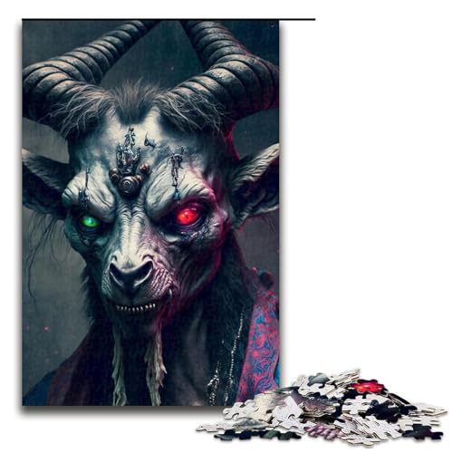 1000 teiliges Puzzle für Erwachsene „The Devil Eyes Puzzle für Erwachsene Holzpuzzle Herausforderndes Spiel (75 x 50 cm) von linghhiming