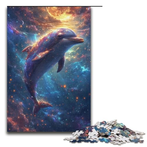 1000-teiliges Puzzle für Erwachsene Anime-Delfine Puzzle für Kinder Papierpuzzle Lernspiel für Erwachsene 1000 Teile (38 x 26 cm) von linghhiming