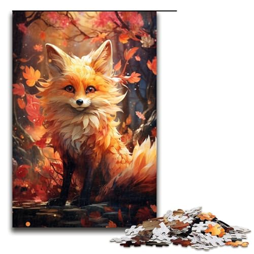 1000 teiliges Puzzle für Erwachsene Anime Fuchs Puzzle für Erwachsene Holzpuzzle anspruchsvolles Spiel 1000 Teile (75 x 50 cm) von linghhiming