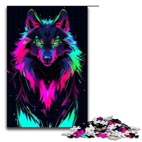 1000 teiliges Puzzle für Erwachsene Anime Wolf Puzzle praktisches Spiel 1000 Teile (75 x 50 cm) von linghhiming