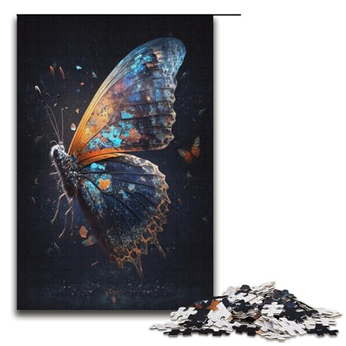 1000 teiliges Puzzle für Erwachsene Art Dream Butterfly Puzzle für Kinder Papierpuzzle Lernspiel für Erwachsene 1000 Teile (38 x 26 cm) von linghhiming