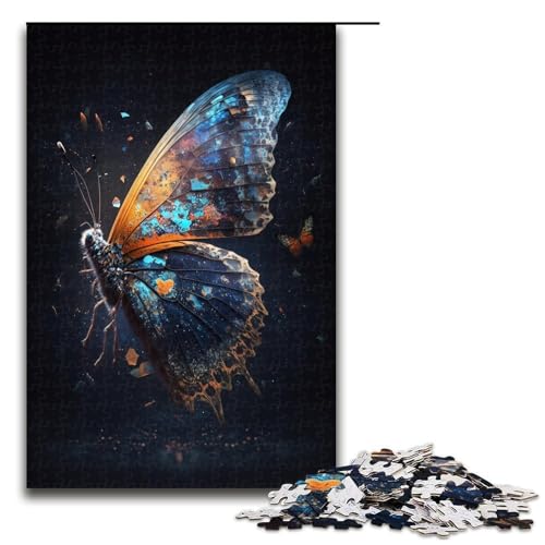 1000 teiliges Puzzle für Erwachsene Art Dream Butterfly Puzzle für Lernspiele Herausforderung Spielzeug Kunstwerk Geschenk 1000 Teile (75 x 50 cm) von linghhiming