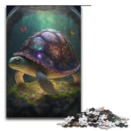 1000-teiliges Puzzle für Erwachsene Art Turtle Puzzle praktisches Spiel 1000 Teile (38 x 26 cm) von linghhiming