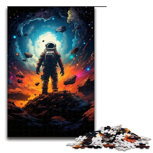 1000 teiliges Puzzle für Erwachsene Astronaut im Farbraum Puzzle für Lernspiele Herausforderung Spielzeug Kunstwerk Geschenk 75 x 50 cm von linghhiming