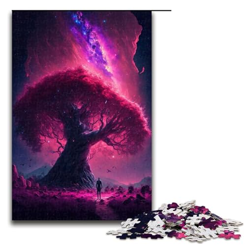 1000 teiliges Puzzle für Erwachsene Aurora Baum Puzzle anspruchsvolles Spiel EIN Kunstwerk geeignet für Jugendliche ab 14 Jahren 75 x 50 cm von linghhiming