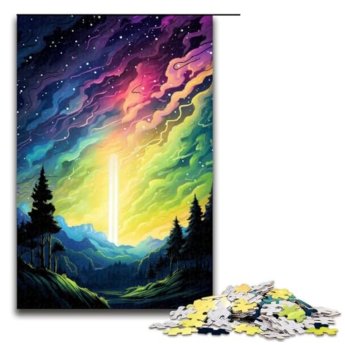 1000 teiliges Puzzle für Erwachsene Aurora Borealis Holzpuzzle Lernspiel für Erwachsene Herausforderungsspielzeug 75 x 50 cm 1000 teiliges Puzzle für Erwachsene Aurora Borealis Holzpuzzle Lernspiel für Erwachsene Herausforderungsspielzeug 75 x 50 cm von linghhiming