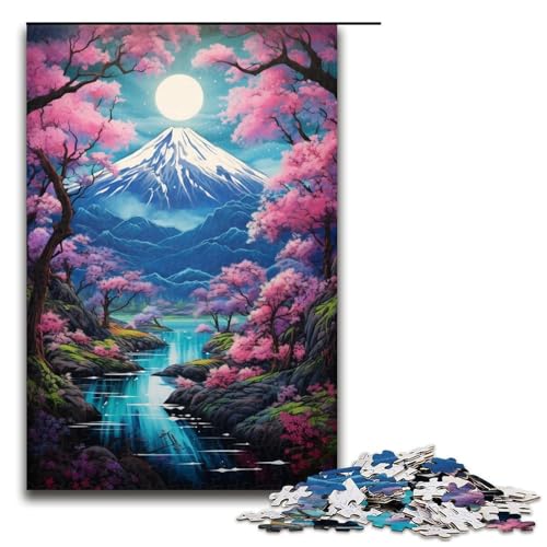 1000 teiliges Puzzle für Erwachsene Bergpuzzle im asiatischen Stil Lernspiel Herausforderung Spielzeug Kunstwerk Geschenk 75 x 50 cm von linghhiming