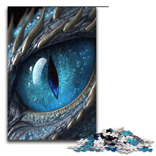 1000 teiliges Puzzle für Erwachsene Blaues Drachenauge Puzzle Hands on Spiel (75 x 50 cm) von linghhiming