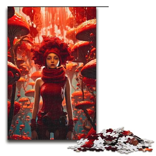 1000 teiliges Puzzle für Erwachsene Blutroter Schatten Puzzle für Lernspiele Herausforderung Spielzeug Kunstwerk Geschenk (75 x 50 cm) von linghhiming