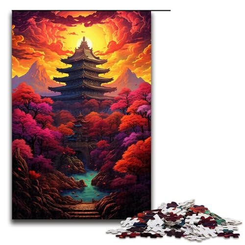 1000 teiliges Puzzle für Erwachsene Bulguksa Tempel Südkorea Puzzle für Lernspiele Herausforderung Spielzeug Kunstwerk Geschenk 75 x 50 cm von linghhiming