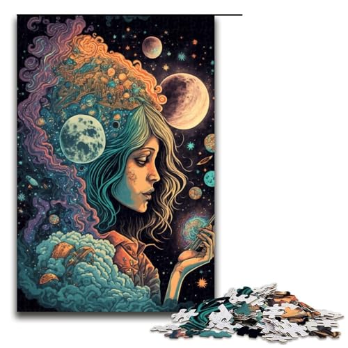 1000 teiliges Puzzle für Erwachsene Cosmic High Jigsaw Puzzle anspruchsvolles Spiel EIN Kunstwerk geeignet für Kinder und Jugendliche ab 14 Jahren 75 x 50 cm von linghhiming