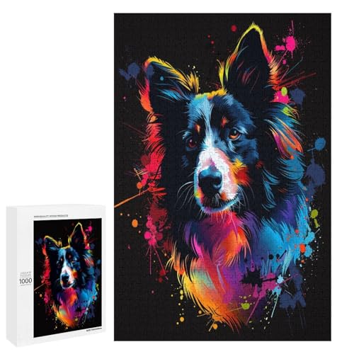 1000 teiliges Puzzle für Erwachsene DJ Neon Border Collie Holzpuzzle Lernspiel für Erwachsene Herausforderungsspielzeug 75 x 50 cm 1000 teiliges Puzzle für Erwachsene DJ Neon Border Collie Holzpuzzle Lernspiel für Erwachsene Herausforderungsspielzeug 75 x 50 cm von linghhiming