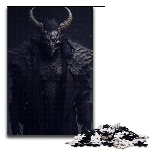 1000 teiliges Puzzle für Erwachsene Dark Warrior Puzzle für Lernspiele Herausforderung Spielzeug Kunstwerk Geschenk 75 x 50 cm von linghhiming