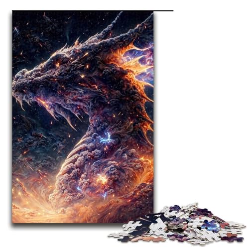 1000 teiliges Puzzle für Erwachsene Das Regenbogendrachen Spiel Puzzle eignet ganze Familie (75 x 50 cm) von linghhiming