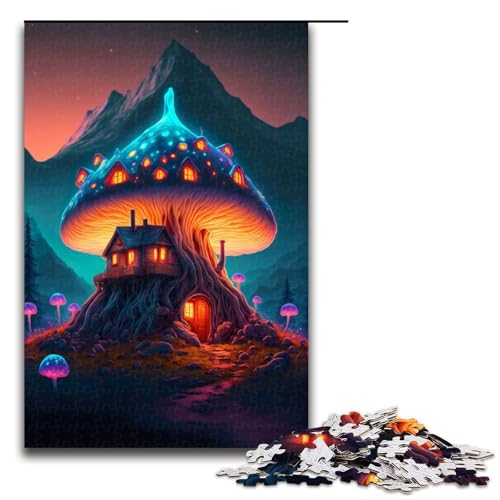 1000 teiliges Puzzle für Erwachsene EIN magischer Pilz Heimpuzzle für Erwachsene Holzpuzzle Anspruchsvolles Spiel (75 x 50 cm) von linghhiming