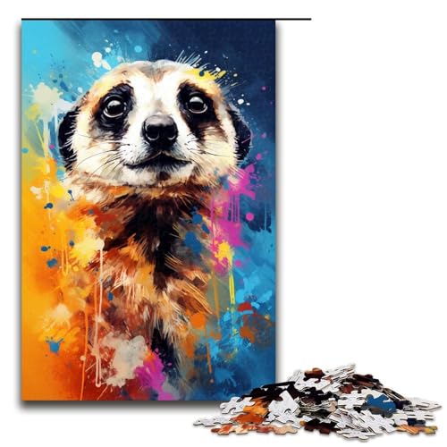 1000 teiliges Puzzle für Erwachsene Erdmännchen Bunte Puzzles Geschenke Geburtstagsgeschenk Geschenke für Teenager ab 14 Jahren 1000 Teile (75 x 50 cm) von linghhiming