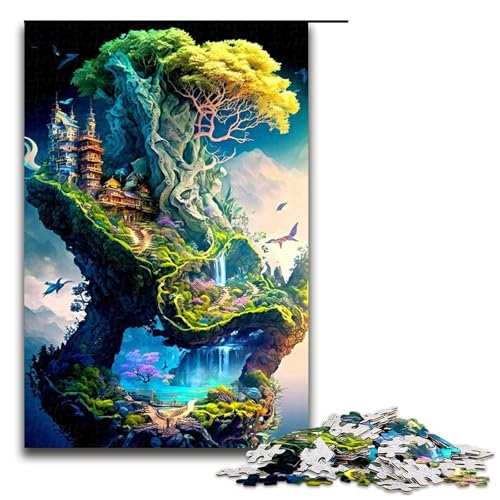 1000 teiliges Puzzle für Erwachsene Fantasie Landschaftspuzzle Hands on Spiel 75 x 50 cm von linghhiming