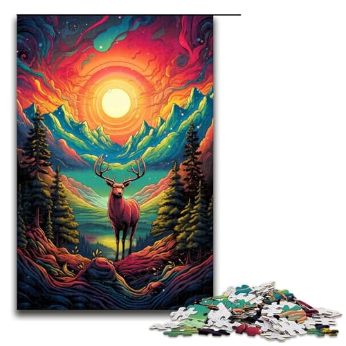 1000 teiliges Puzzle für Erwachsene Farbiger Hirsch Holzpuzzle Lernspiel für Erwachsene Herausforderungsspielzeug 75 x 50 cm 1000 teiliges Puzzle für Erwachsene Farbiger Hirsch Holzpuzzle Lernspiel für Erwachsene Herausforderungsspielzeug 75 x 50 cm von linghhiming