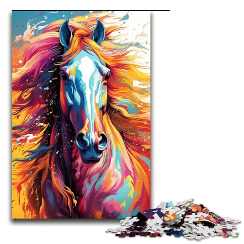 1000 teiliges Puzzle für Erwachsene Farbmalerei Pferde Puzzle für Kinder Holzpuzzle Lernspiel für Erwachsene 75 x 50 cm 1000 teiliges Puzzle für Erwachsene Farbmalerei Pferde Puzzle für Kinder Holzpuzzle Lernspiel für Erwachsene 75 x 50 cm von linghhiming